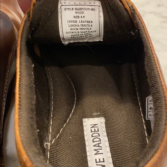 Steve Madden Harpoon 982 Wood Size 9.5 Leather - Picture 4 of 8
